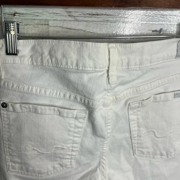 7 FOR ALL MANKIND White Josefina Distressed Jean Size: 25 NWt - Picture 6 of 8